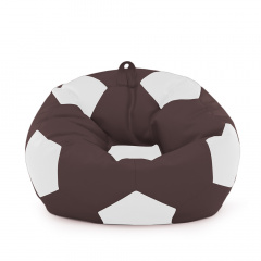 Кресло мешок Мяч Оксфорд 100см Студия Комфорта размер Стандарт Коричневый + Белый Чернігів