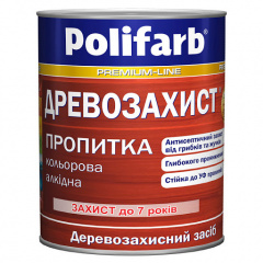 Деревозахист пропітка ПОЛІФАРБ горіх 0,7 кг Житомир