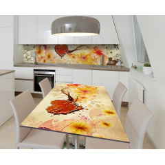 Наклейка 3Д виниловая на стол Zatarga «Кофейное сердце» 600х1200 мм для домов, квартир, столов, кофейн, кафе Житомир