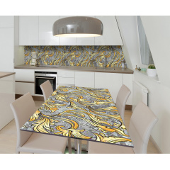 Наклейка 3Д вінілова на стіл Zatarga «Грецький орнамент» 600х1200 мм для будинків, квартир, столів, кафе Миколаїв