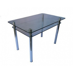 Стол обеденный прямоугольный с закругленными углами КС-1 каленное стекло 10 мм Николаев