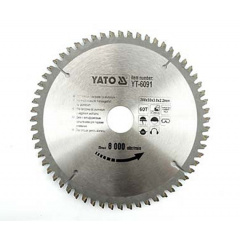 Диск пильный YATO по алюминию 200х30х3.0х2.2 мм, 60 зубцов (YT-6091) Коростень