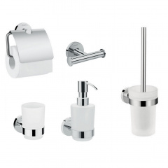 LOGIS набор аксессуаров: крючок двойной, диспенсер, держатель туалетной бумаги, стакан, туалетная щётка Черновцы