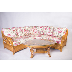 CRUZO Кутовий диван Асканія зі столиком CRUZO натуральний ротанг, королівський дуб, d0017 Сумы