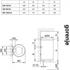 Водонагрівач настінний Gorenje GBF 80 V9 Київ