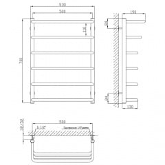 Полотенцесушитель Kosser Каскад Скоба 700х530/6 ДКС04 Хуст