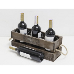 Підставка для вина Холодна ковка Прованс Ящик на 3 пляшки коричневий Дніпро
