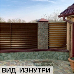 Паркан жалюзі Standart 60/100 мм двошарове покриття Дніпро