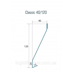 Паркан Жалюзі Classic 40/120 мм двошарова ламель двостороннє покриття Житомир