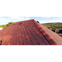 Бітумна черепиця Мозаїка Червоний еко Самбір