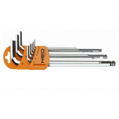 Набор шестигранных ключей NEO Tools 1,5-10 мм 9 шт (09-525) Тернополь