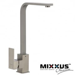 Смеситель для кухни Ухо на гайке MIXXUS Kub (Chr-017), Польша (нержавеющая сталь) Коломыя