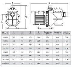 Насос Emaux SC075 (220 13 м3 / год 0,75HP) Шостка