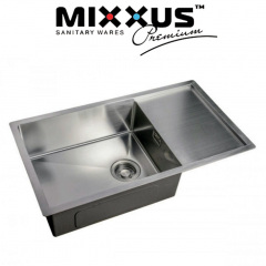 Кухонная мойка Mixxus SET 7844-200x1-SATIN (со смесителем, диспенсером, сушкой в комплекте) Васильків