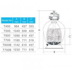 Фільтр Emaux T600 Volumetric (14.6 м3/год, D610) Київ