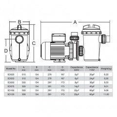 Насос Emaux SD050 (220В 8,5 м3/ч 0,5HP) Ивано-Франковск