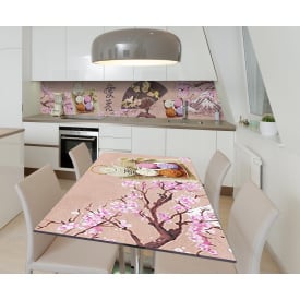 Наклейка 3Д виниловая на стол Zatarga «Гостеприимная Азия» 600х1200 мм для домов, квартир, столов, кофейн,