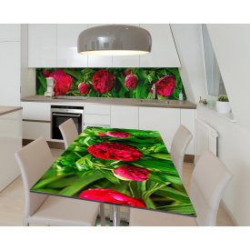 Наклейка 3Д виниловая на стол Zatarga «Пионовый сад» 650х1200 мм для домов, квартир, столов, кофейн, кафе