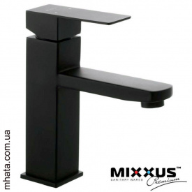 Смеситель для умывальника MIXXUS KUB Black из нерж. стали (Chr-001), Польша