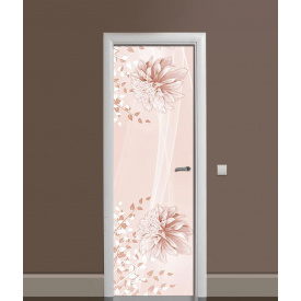 Наклейка на дверь Zatarga «Поетичные астры» 650х2000 мм виниловая 3Д наклейка декор самоклеящаяся