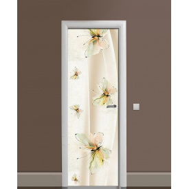 Наклейка на дверь Zatarga «Томные бабочки» 650х2000 мм виниловая 3Д наклейка декор самоклеящаяся