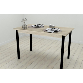 Стол кухонный Ferrum-decor Марио 75x120x80 Черный ДСП Сонома 16мм (MAR0018)