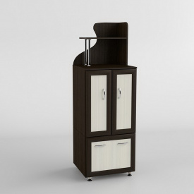 Комод с надстройкой Тиса Мебель К-161р Венге/Дуб молочный