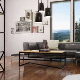 Кофейный журнальный столик в стиле LOFT (NS-620)