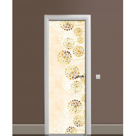 Наклейка на дверь Zatarga «Сухоцветы на закате» 650х2000 мм виниловая 3Д наклейка декор самоклеящаяся