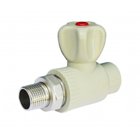 Кран радиаторный прямой Vsplast PPR ф20x1/2" 2025