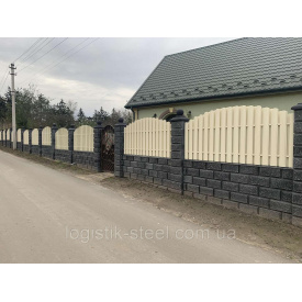 Штахетник глянцевий двосторонній 130 мм слонова кість (RAL 1015)