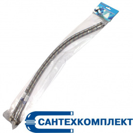 Шланг подводка к смесителю оплетка нержавейка М 10x1/2 в 30 см
