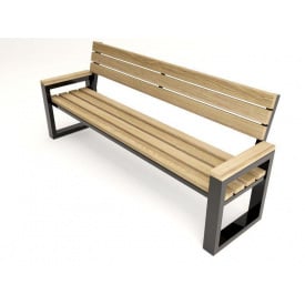 Лавочка парковая в стиле LOFT Черный (NS-851)