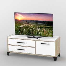 Тумба под телевизор Тиса Мебель ТВ-407 Дуб сонмоа Белый