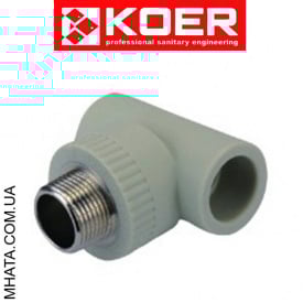 KOER Трійник із зовнішнім різьбленням d20*1/2"н, Чехія