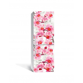 Наклейка на холодильник Zatarga «Дерево орхидей» 650х2000 мм виниловая 3Д наклейка декор на кухню