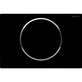 Sigma10 Смывная клавиша пластик черный хром глянц черный GEBERIT 115.758.KM.5