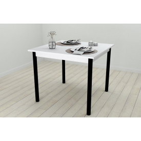 Стол кухонный Ferrum-decor Агата 75x80x80 Черный ДСП Белое 16мм (AGA0015)