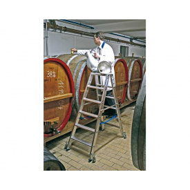 Двостороння драбина зі східцями пересувна KRAUSE Stabilo 2x12 ступенів