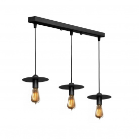 Светильник подвесной лофт на три плафона NL 2009-3 BK MSK Electric