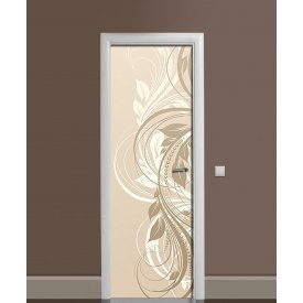 Наклейка на двері Zatarga «Ніжна класика» 650х2000 мм вінілова 3Д наклейка декор самоклеюча