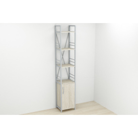 Этажерка 4/34 Ferrum-decor Серии Конект с тумбой 179x34x28 Серый ДСП Сонома (FD1059)