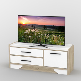 Тумба под телевизор Тиса Мебель ТВ-402 Дуб сонмоа Белый