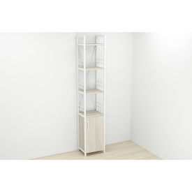 Этажерка 4/34 Ferrum-decor Серии Конект с тумбой 179x34x28 Белый ДСП Сонома (FD1052)