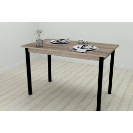 Стол кухонный Ferrum-decor Марио 75x120x60 Черный ДСП Сонома Трюфель 16мм (MAR0005)