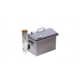 Коптильня горячего и холодного копчения с дымогенератором и термометром Smoke House (400х300х310)