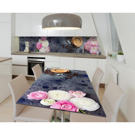 Наклейка 3Д виниловая на стол Zatarga «Кофебрейк» 600х1200 мм для домов, квартир, столов, кофейн, кафе