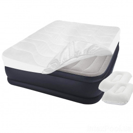 Надувная кровать Двухспальная Intex 64136-3 (67738), 152 х 203 х 42, встроенный электронасос, подушки, наматрасник (hub_itg0ia)