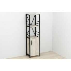 Этажерка 3/34 Ferrum-decor Серии Конект с тумбой 144x34x28 Черный ДСП Сонома (FD1003)