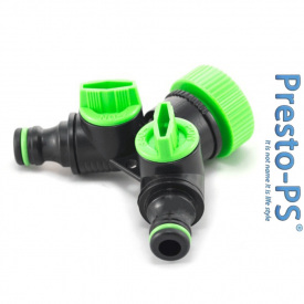 Тройник с кранами редукционный 3/4" / 1"в Presto 3/4" №4027